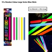 10pcs Mixed Colour Glow Sticks Dance Party Camping Glowsticks Glow In The Dark