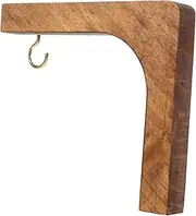 Gatuida Wooden Wall Mounted Plant Hook Rustic Indoor Plant Hanger for Home Decor Durable Wooden Bracket for Hanging Planters Lanterns and Bird Feeders Minimalist Design Walnut Color
