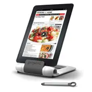Prepara iPrep Tablet Stand and Stylus Cookbook Stand / Holder - White / Charcoal