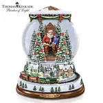 Thomas Kinkade "A Visit With Santa" Illuminated Snowglobe