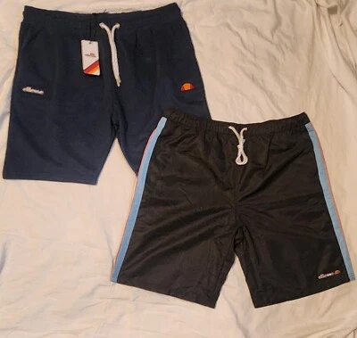 nwt Ellesse 1. Noli Navy Blue Men's & 2. Polyester Shorts black/blue/pink (XL)