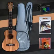 Aloha Zebrano Satin Wood Ukulele with Bag, Tuner, Capo, Strings (Canadian Brand