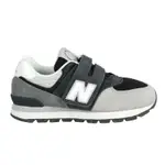 NEWBALANCE 男女中童復古慢跑鞋-WIDE-574系列 N字鞋 NB PV574DA2 灰黑白