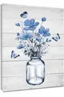 Blue Butterfly canvas wall art 16 x 20