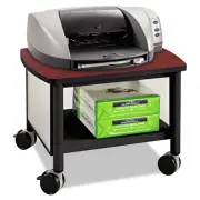 Safco 1862BL Impromptu 2-Shelf Under-Desk Machine Stand - Cherry/White/Black New