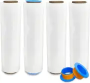 18" x 1500' Stretch Film - 80 Gauge Hand Shrink Wrap - 4 Rolls Pallet Wrap