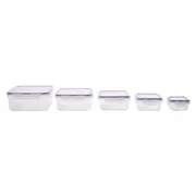 Lock & Lock Classic 5 Piece Square Container Set
