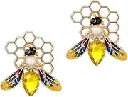 [NIYANGLE] Retro Alloy Brooch Decorated Bees Pins for Women Multi Purpose Fashion Accessories for Handbags Hats and Clothing for Parties and Special Occasions