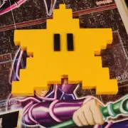 Mario Star Christmas Tree Topper, Pixel Star