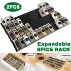 Spice Rack,Drawer Organiser Adjustable Storage Rack TrayFor Kitchen Shelf 4 Tier