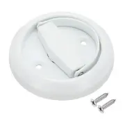 Recessed Sliding Door Pulls Handles Hidden Closet Finger Flush Knob, White