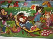 Vintage Toys 1980s Jigsaw Frame Puzzle With Drawing Board On Back Yard Party