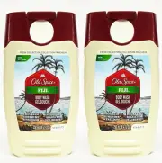 2 Old Spice Fresh FIJI 8 Hours of Sunshine Body Wash Shower Gel Men, 8.4 Oz.