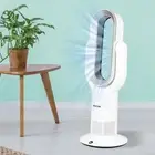 Spector Bladeless Fan Electric Cooler Silver Oscillating Heater Remote Control