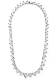 Fallon Monarch Heart Rivere Embellished Necklace - Silver - One Size One Size