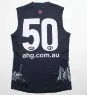 Melbourne Demons Player Issue Guernsey With GPS Pouch # 50 Size Medium
