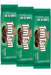 Tim Tam Dark Mint Choc Cookie Biscuits (3 Pack Deal x 165g Ea) Aussie Made & ...