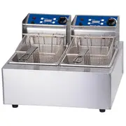 Birko Commercial 5 Litre Double Deep Fryer with Timer Controls