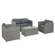 Outdoor Furniture Sofa Table Chairs Lounge Set- 4 Seater