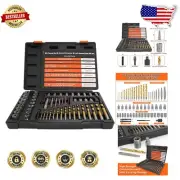 High-Speed Steel Screw Extractor Set: 56-Piece Kit for Stripped & Damaged Bolts