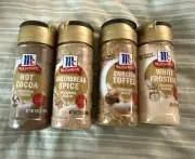 McCormick Finishing Sugar Set 4 Flavors Gingerbread Toffee Frosting Hot Coca
