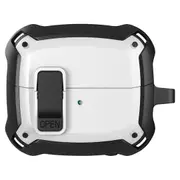 For Samsung Galaxy Buds 3 Case, Switch & Hook Protective Armour Cover, Black White