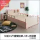 【麗得傢居】艾妮3.5尺實木床架+床頭櫃二件組護欄型兒童床單人床架(可加購櫃抽屜一組二個)