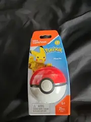 Mega Construx Pokemon Pokeball Series 1 Pikachu Figure -Crease on Card