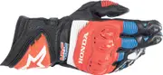 Alpinestars Honda GP Pro R3 Motorcycle Gloves, black-red-blue, Size XL for Men Black Red Blue