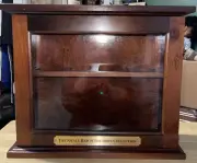 THE SMALL BATCH Kentucky BOURBON COLLECTION - 4 BOTTLE DISPLAY CABINET Dark Wood