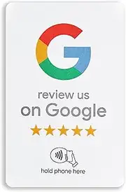 Google Review Tap Card - NFC and QR Code Card for Small Business, Get More Customer Reviews, Must Have for Office, Trade Shows & Vendor Booths, Essential Marketing Accessories and Supplies