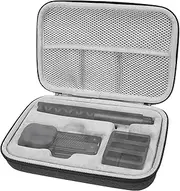 Geekria Carrying Case for Insta360 X5, Hard Shell Travel Storage Case Compatible with Insta360 X5, X4, Water-Resistance Protective Hard with Cable Storage, Camera Accessories (Dark Grey)