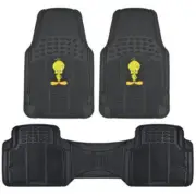 Tweety Bird Car Floor Mats - Rubber Extra Cushion 3 PCS Front Rear Full Set (for: Lexus)