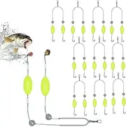 10Pcs Surf Fishing Rigs - Saltwater Flounder Rigs,Fish Supplies Tackle for Trolling Jigging Saltwater Backpacking Travel Family Friends Adventures