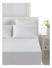[Dreamaker] Cotton Terry Towelling Waterproof Mattress Protector in White