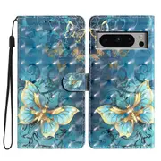 For Google Pixel 8 Pro Case 3d Pattern Pu Leather Magnetic Folio Phone Protector Cover