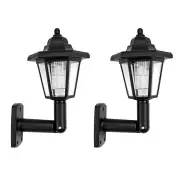 Outdoor Solar Powered Wall Lantern LED Lights Garden Landscape Lamp Fence Yard