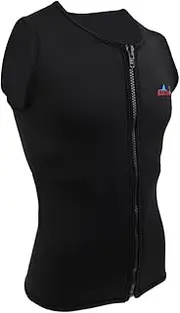 WEIMEI - Swimming Wetsuit Vest Mens 2mm Black Neoprene Zip Up Jacket Top Zipper S-XXL (Size : Small)