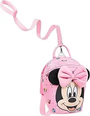 Disney Toddler Backpack with Reins, Minnie Mouse Backpack Reins for Kids, Child Harness Toddler Reins 1-4 Years, Pink, One Size