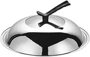 Healvian Stainless Steel Wok Cover 34CM Pot Lid Thickened Pan Cover Visual Pot Cover Wok Lid Frying Pan Lid Universal Lids for Pots, Pans and Skillets
