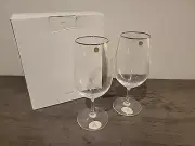 Vera Wang Wedgwood Duchesse Goblet Stemware (2) Platinum Rim - NIB