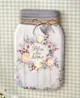 Lighted Canvas Mason Jar Wall Art- Bless this home