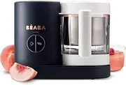 BEABA Babycook Neo Premium Non-Toxic Glass & Stainless Steel Baby Food Maker Trusted by Celebrity Moms Sustainable Design for 34 Servings in 20 Minutes, Night Blue