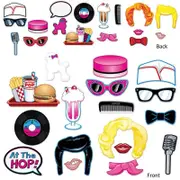 50's Rock N Roll Photo Booth Props Fun Signs