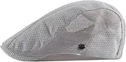 [FASHIXD] Mens Mesh Flat Caps Light Summer Beret Hat Breathable Newsboy Ivy Cap Cabbie Adjustable