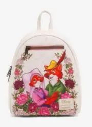Loungefly Disney Robin Hood & Maid Marian Floral Mini Backpack