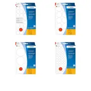 Herma Luminous Coloured Dot Labels (Red) - 50mm