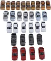 sharprepublic 30pcs Model Lighted Cars Train Railway Scenery Layout N Scale 1:150