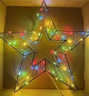 Bethlehem Lights 18" Lit Star with 75 LEDs Multi Color Plug in NEW IN BOX QVC