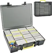 Xuerdon Trading Card Storage Box, 2300+ Playing Card Case Holder Organizer Compatible with PM TCG/for Yugioh/for CAH/for Phase 10/ for Topps Football Baseball Sports Cards (Case Only) - Grey